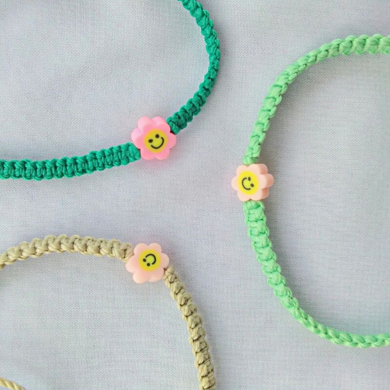 GELANG TALI SMILE FLOWER/GELANG TALI/GELANG CEWEK