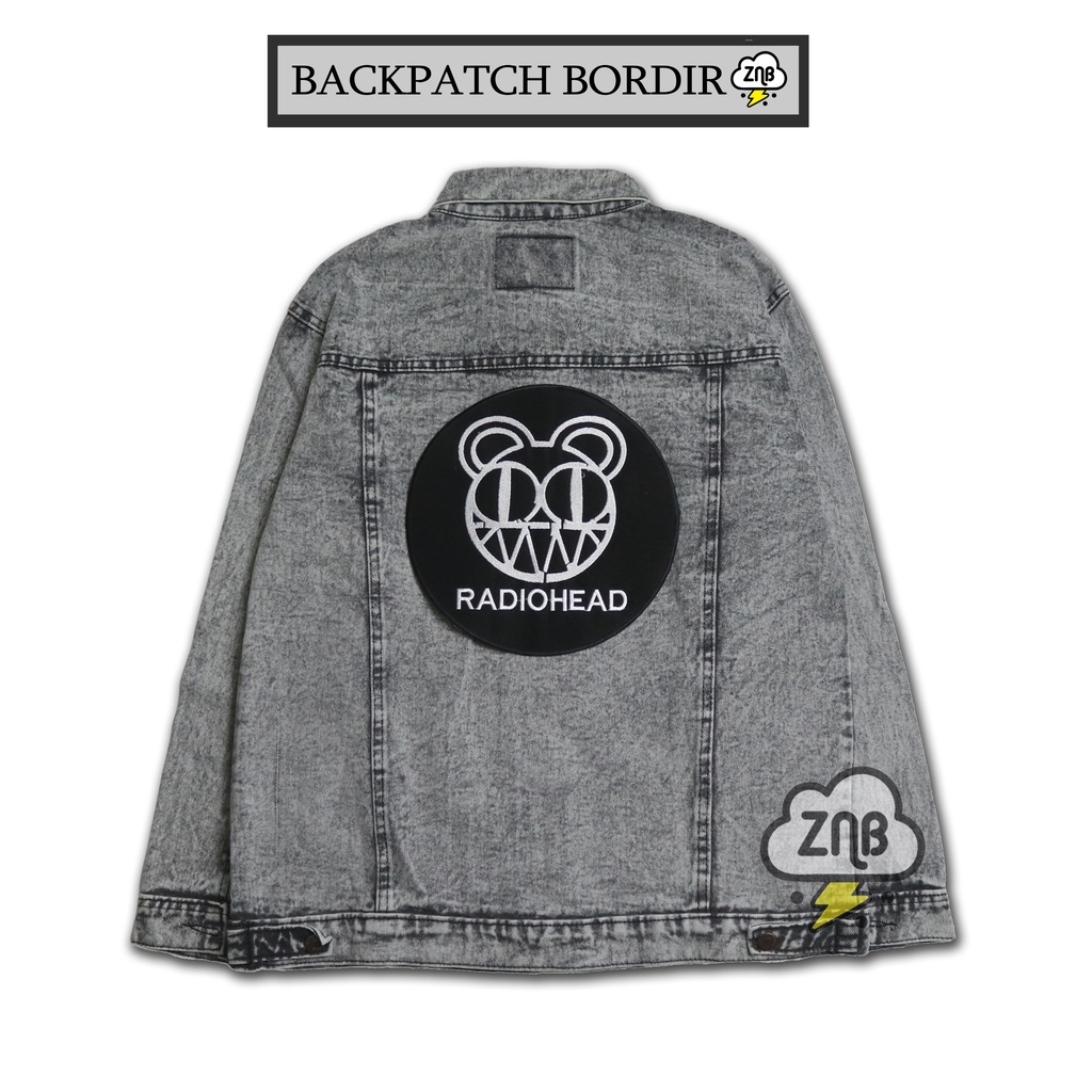 BACKPATCH BORDIR RADIOHEAD TEMPELAN JAKET PATCH IRON PATCH MUSIK