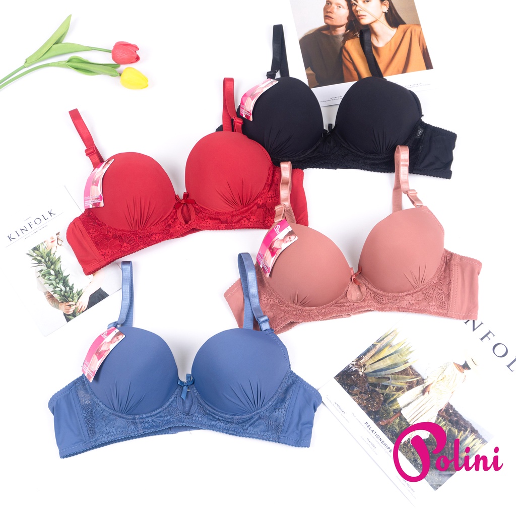 HW - Bra Bh Wanita Sexy Berkawat Bra Push Up Motif Renda Polini G634