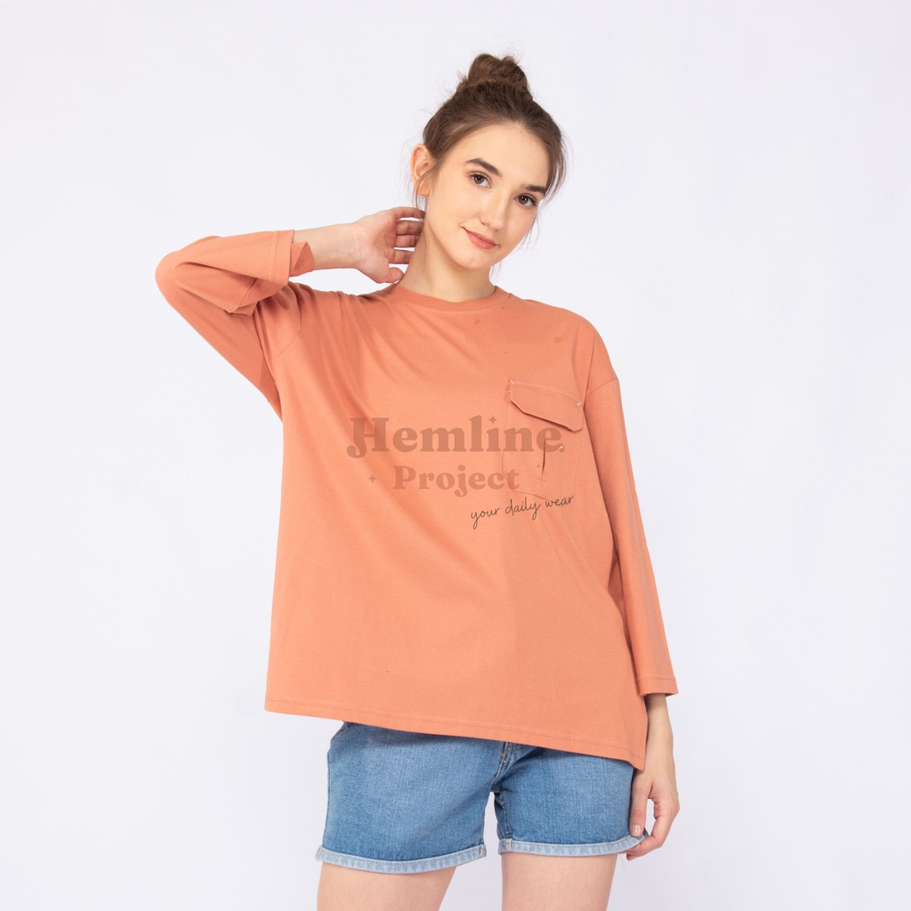 Haura Oversized Plain Top Teracota