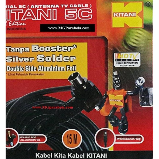 Kabel coaxial kitani 5C/RG6 15M