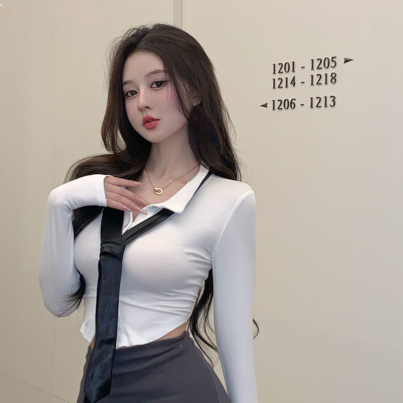 Suhao one-piece/jas murni keinginan angin rok gadis pelajar pesta jk seragam dua potong hot gadis lengan panjang t-shirt menunjukkan dada pakaian besar