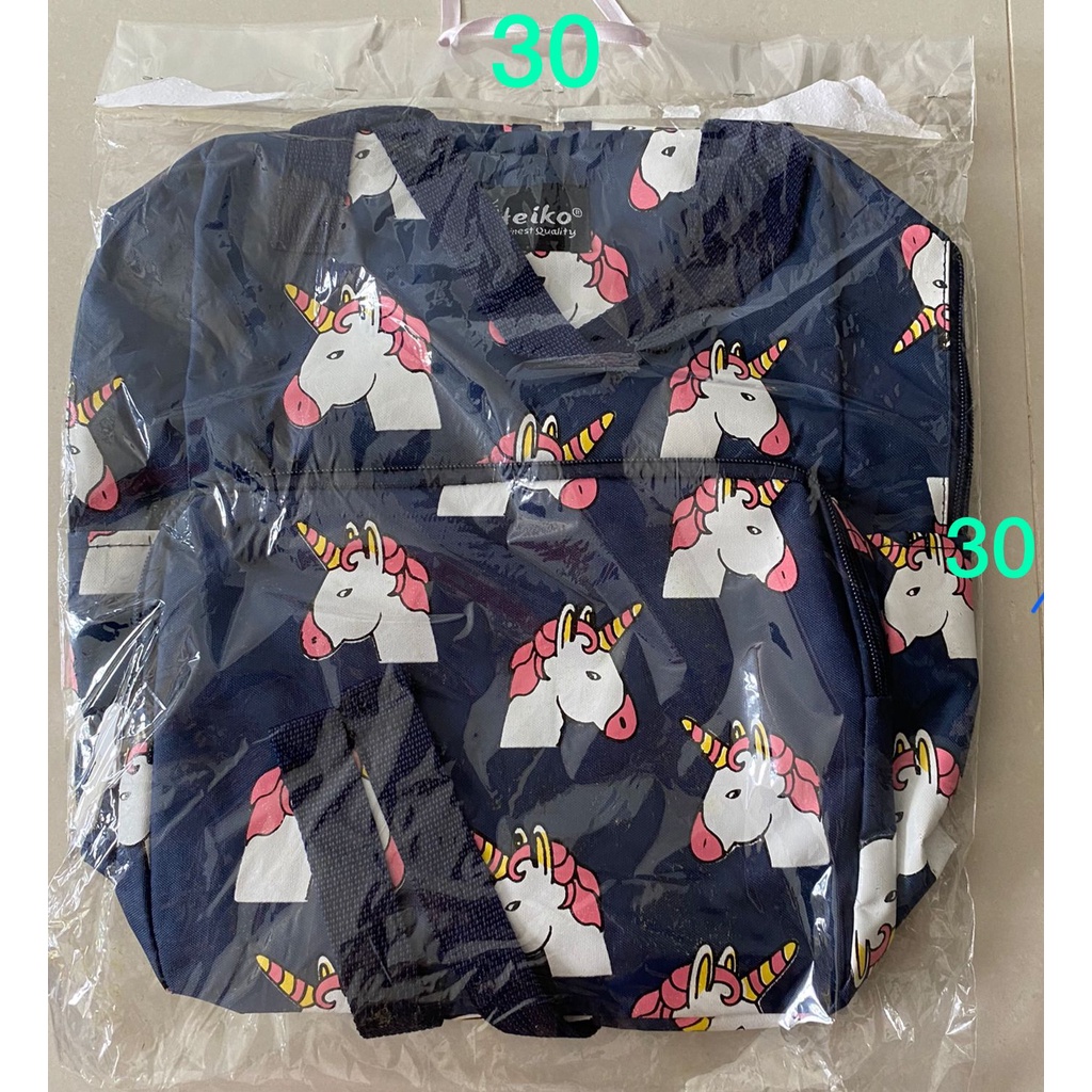 Tas Anak kids sekolah bayi suster model unicorn biru
