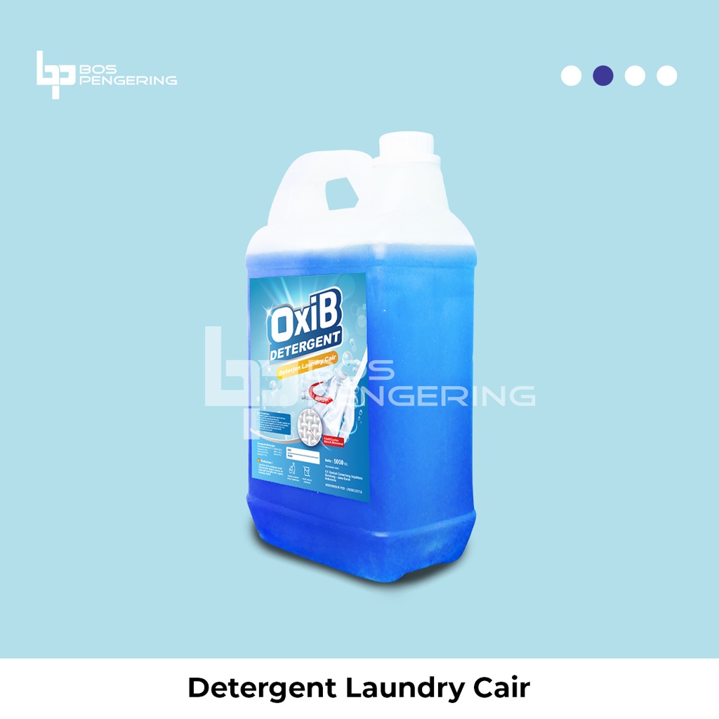 Sabun Cuci Pakaian Deterjen Cair Laundry - OxiB Detergent Wangi Sakura 5 Kg Berkualitas