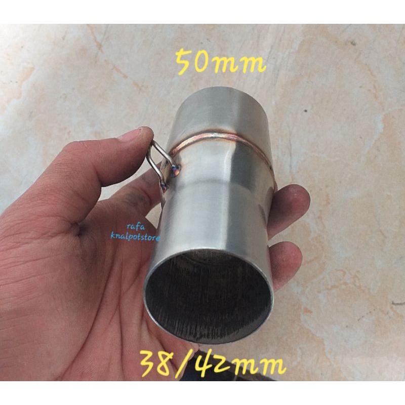 pipa sambungan knalpot inlet 38mm ke 50 pipa konector 50mm ke 38mm slip on knalpot inlet 38mm