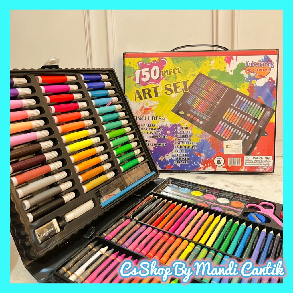 

1 Box 150 in 1 ART SET Merk Kubeixiong Set Alat Mewarnai Lengkap Murah Cod Jakarta