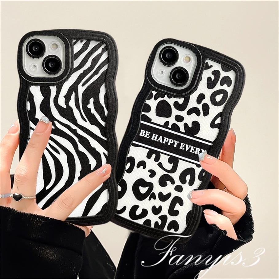 Redmi 12C A1 10C 10A 10 9 9A 9C 9T Note 11 Pro+ 11s 11 10s 10 9s 9 8 Pro Poco X4Pro X3 Pro X3NFC M4 Mi 11 Lite 10TPro Zebra Stripes Wave Frame Phone Case TPU Soft Cover Casing TPU Motif Zebra