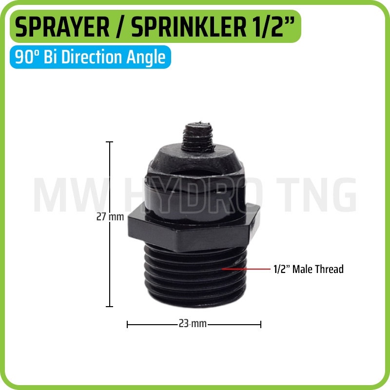Sprayer Sprinkler Irigasi Taman - 180 Derajat / 90 Derajat Dua arah