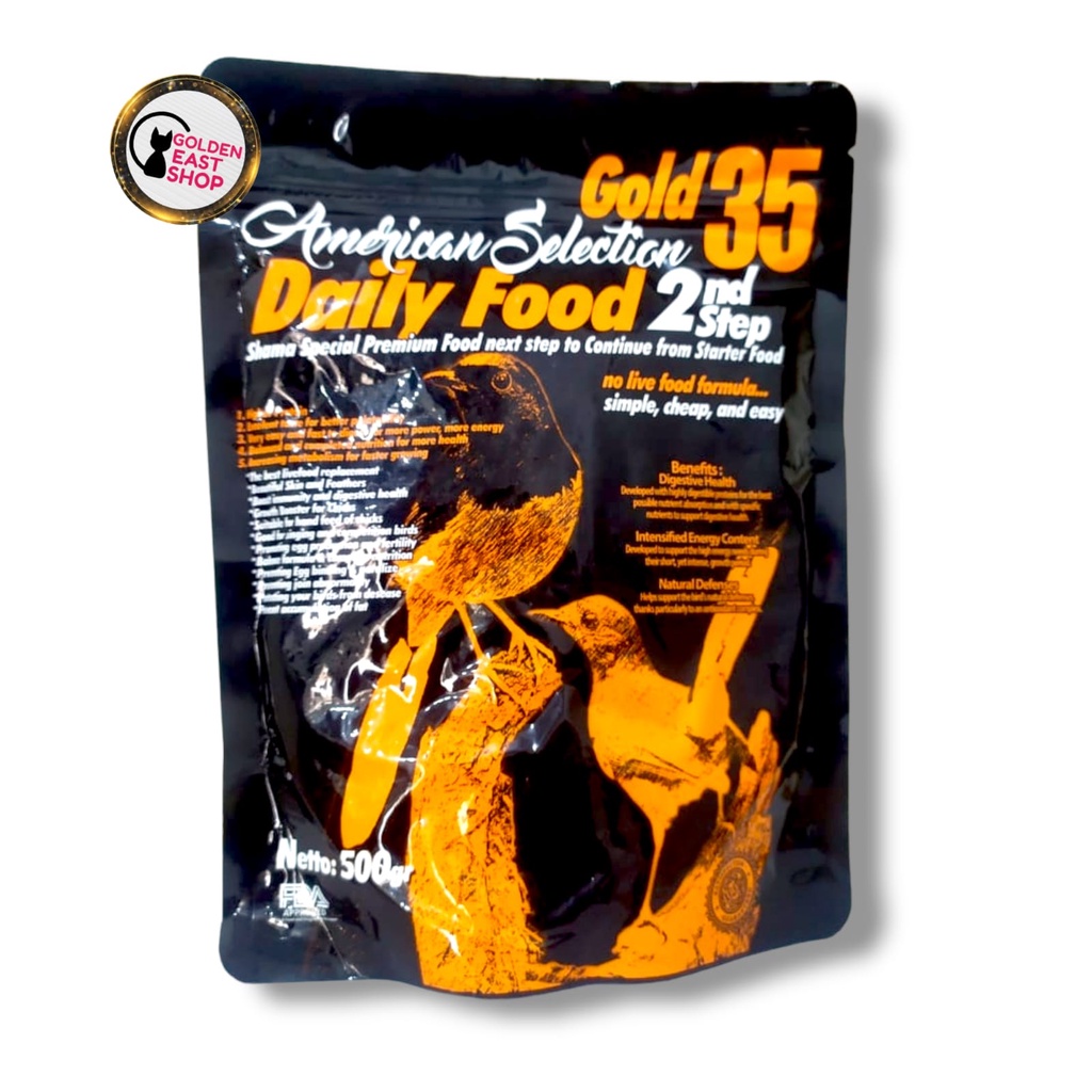 VOER AMS DAILY AMERICAN SELECTION 500 GRAM VOER PAKAN HARIAN BURUNG MURAI BATU TROROL DAN DEWASA