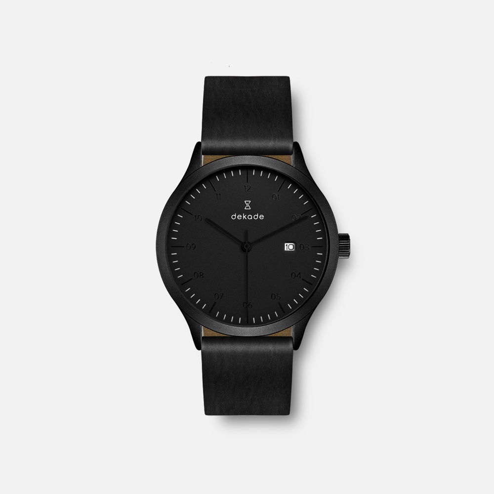 Jam Tangan Dekade World Sade Flat Black Pria dan Wanita