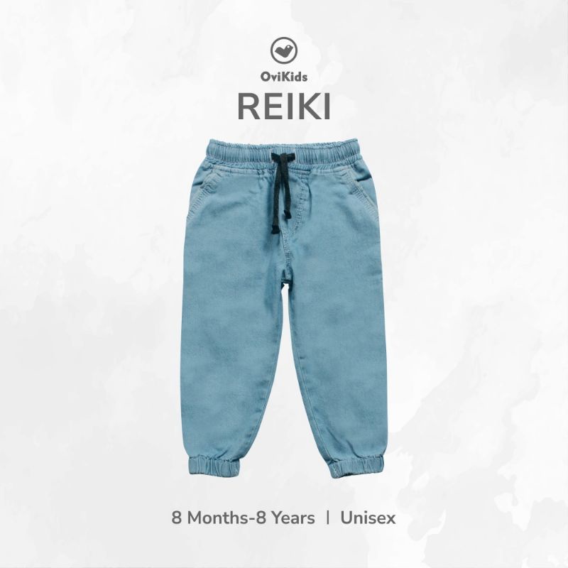 ovikids Celana panjang jeans denim joger reiki