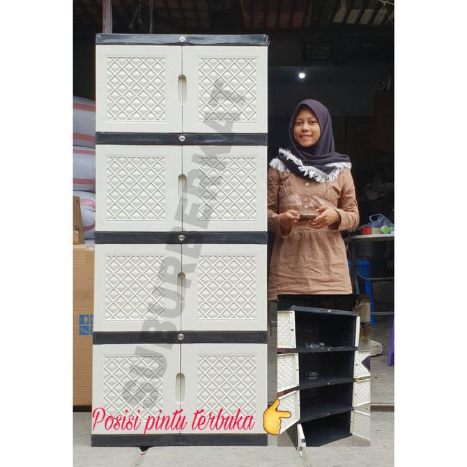

Lemari Plastik Lemari Pakaian Hexa JUMBO Susun 4 stock ready