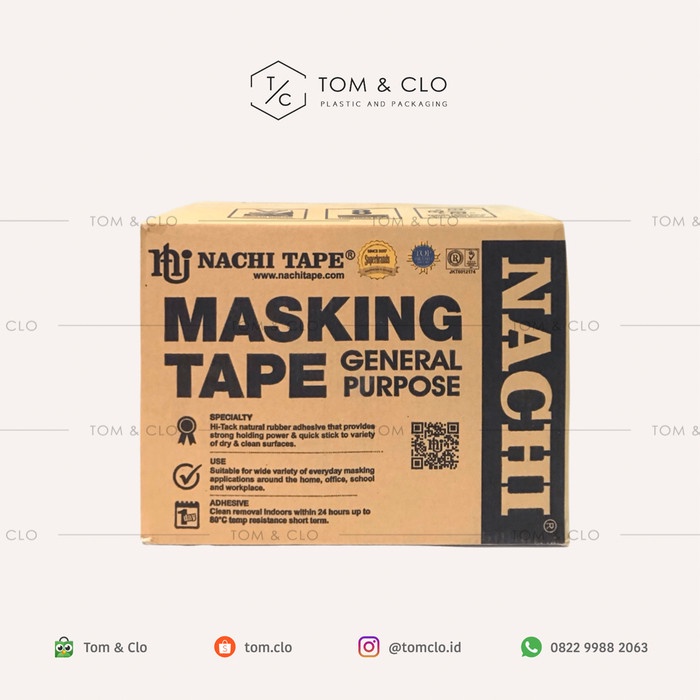 

Tape Masking Tape / Lakban Kertas Nachi 1 Dus