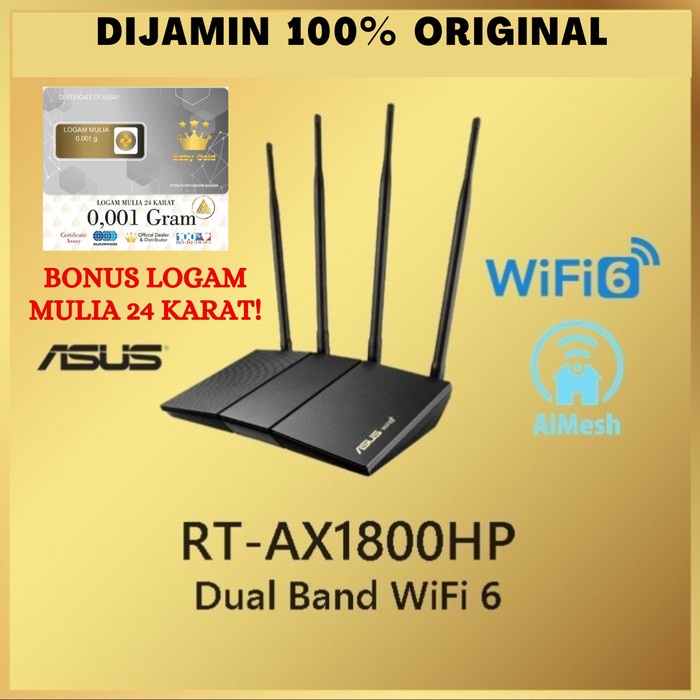 Wireless Routher ASUS RT-AX1800HP AX1800 Dual Band WiFi 6 Wireless