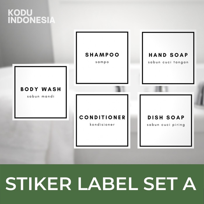 [Ready] Stiker Label Botol Sabun Anti Air Waterproof
