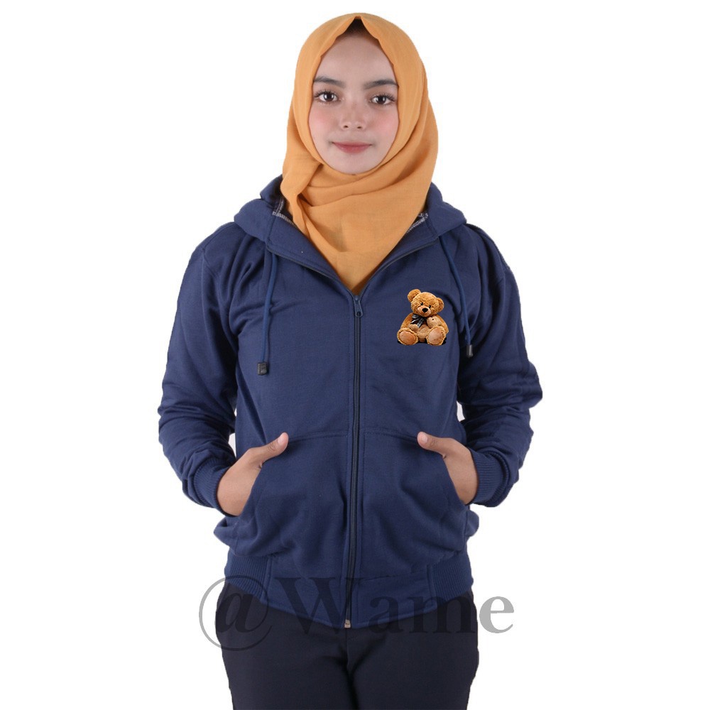 GSC - Sweater Bomber Basic Motif BEAR / Jaket bomber unisex