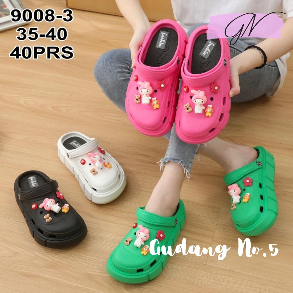 GN-9008-3 Sandal Baim Wanita Impor EVA Sandal Fuji Bahan Rubber Anti Slip