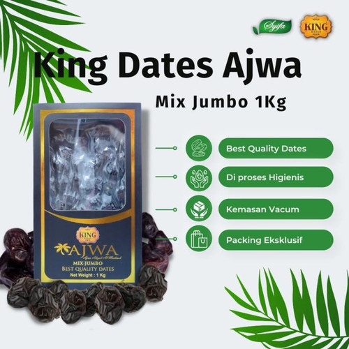 

Kurma King Dates Ajwa (Jumbo) - Syifa Herbal Alami 1kg