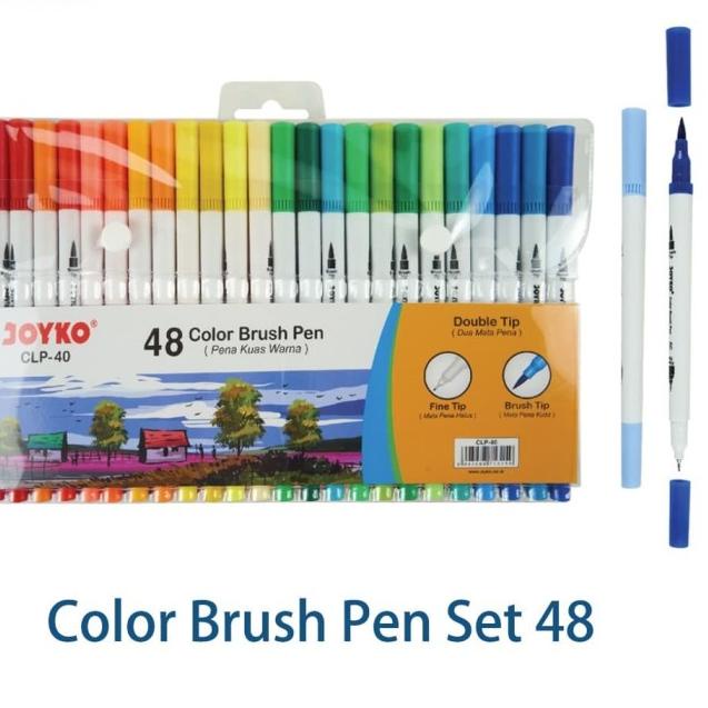 

Joyko Double Tip Brush Pen Set 48 Colors (CLP-40)