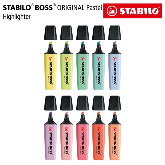 

Stas Stabilo Set 10 - Boss Pastel Edition All / Highlighter Original 10 Pcs