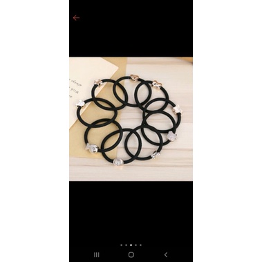 Karet Rambut Gelang Korea Hitam