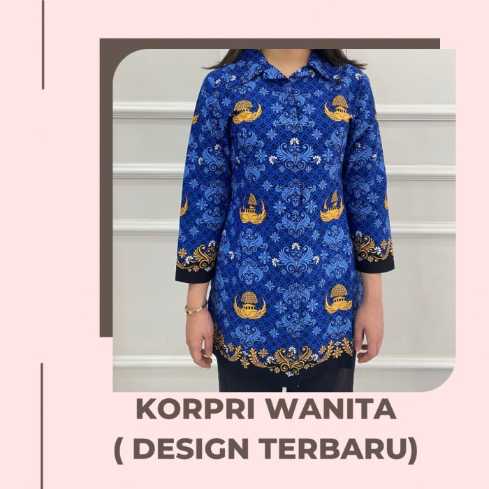 Seragam Batik Baju Korpri Wanita / Baju Batik Kopri Baru