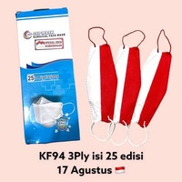 Masker KF94 Merah Putih Duckbill Merdeka Edisi HUT KEMERDEKAAN RI