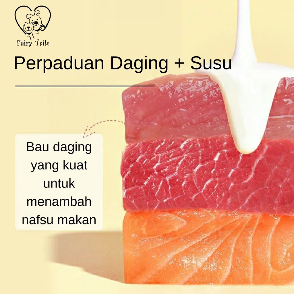 Makanan Basah Untuk Anjing Dengan Daging Asli Premium dan Susu Kambing Segar Kemasan Kantong Pouch (MyFoodie) | Pengganti Makanan Hewan Kaleng Anjing | MyFoodie Dog Wet Food with Real Meat Cube and Goat Milk