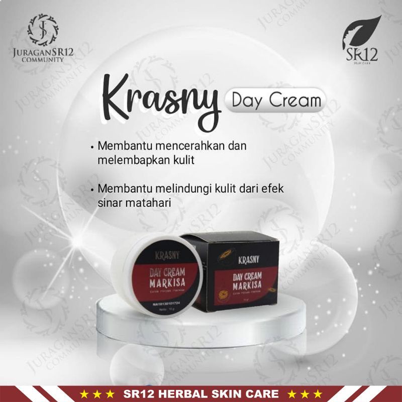 Krasny Cream SR12 | Krasny Day Cream SR12 & Krasny Night Cream SR12 | Krim Wajah SR12 Skincare