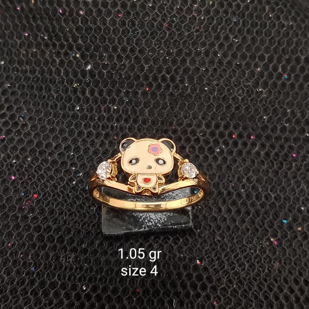 Cincin anak emas 17K - 1.05 gr kadar 750 - 3910