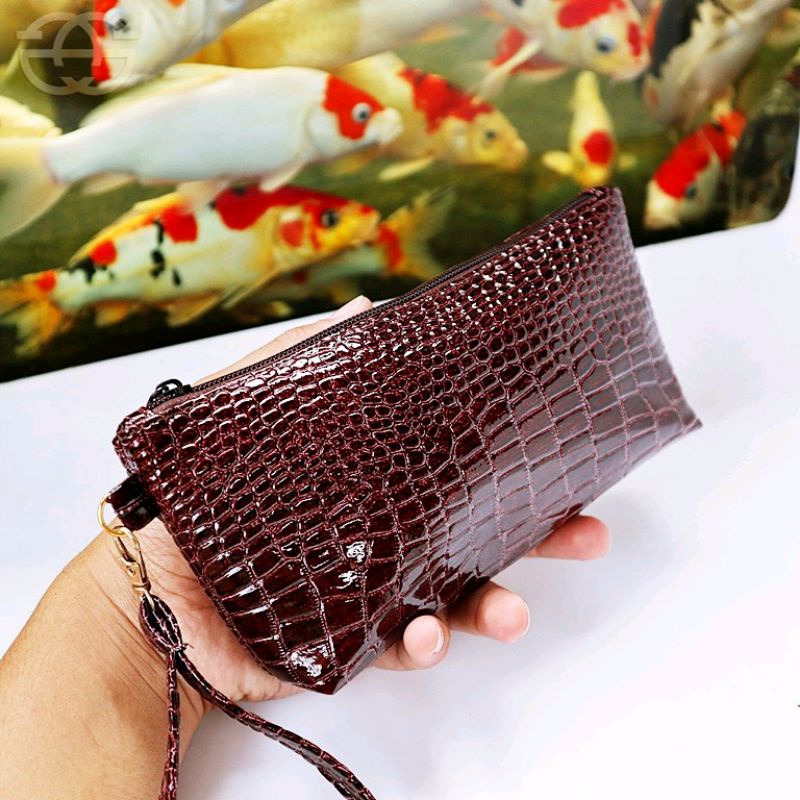 Dompet HP Croco Wallet Wanita Pouch Uang Multi Fungsi Uang THR