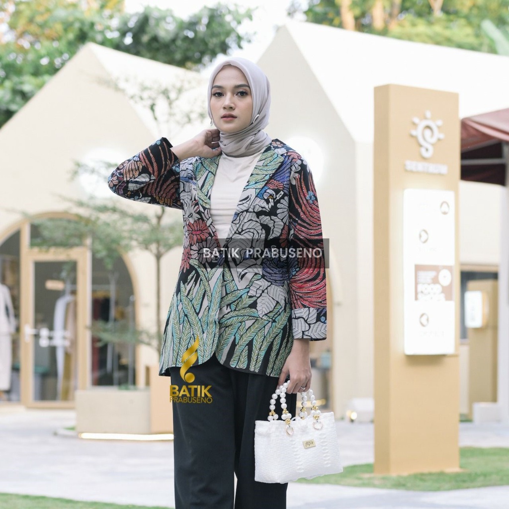 Tunik Batik Wanita Terbaru Modern Motif Patricia Prabuseno Jahitan Rapi Solo Ukuran Size S M L XL XX