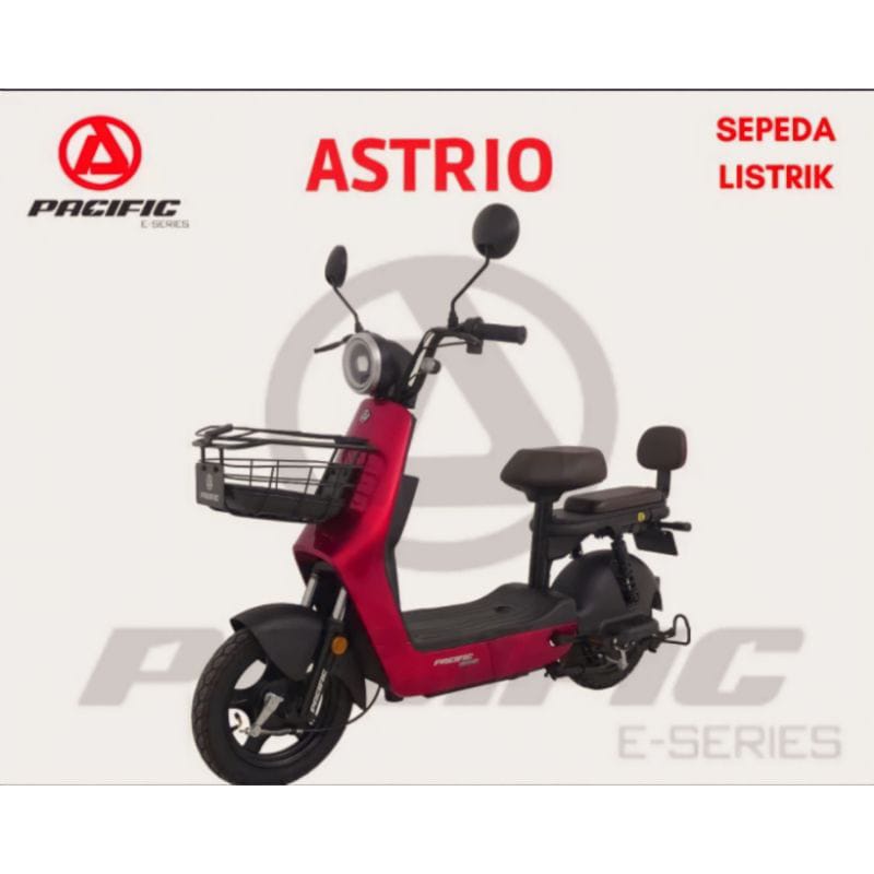 Share: Sepeda Listrik / Electric Bike PACIFIC ASTRIO 48V 12Ah Power 500 Watt New Motor listrik murah