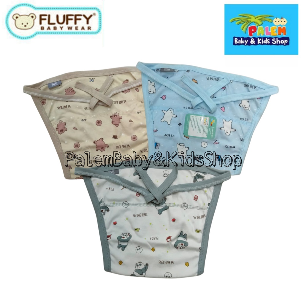 popok kain tali bayi fluffy lembut newborn (3 pc)