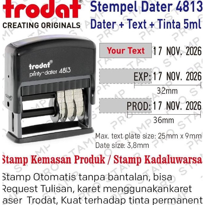 

Stempel Otomatis Trodat 4813 Dater / Expired / Kadaluarsa