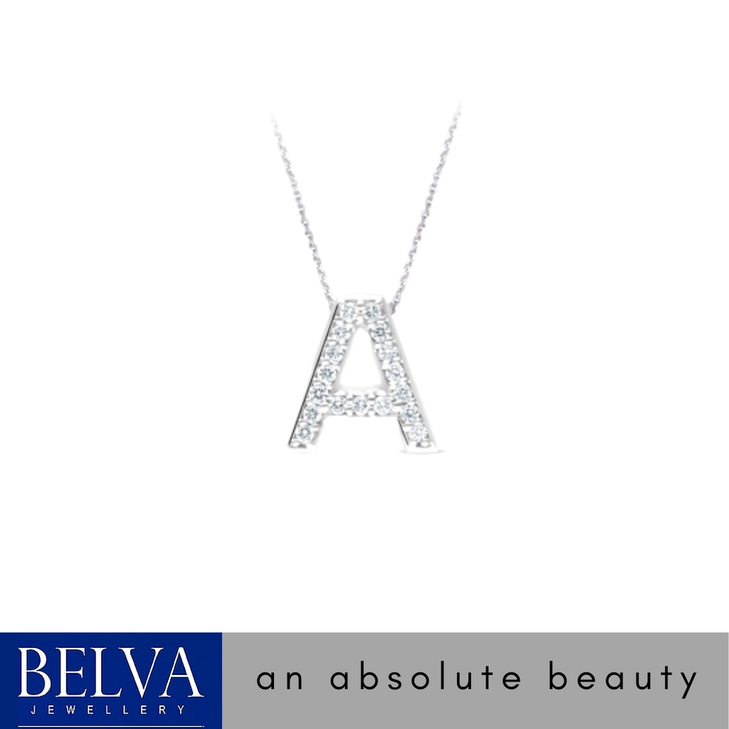 Liontin Berlian Inisial - Huruf A - Belva Jewellery - TBAPDAU1823