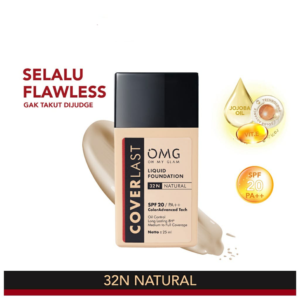 OMG CoverLast Liquid Foundation Alas Bedak | Oh My Glam ~ ORIGINAL 100%