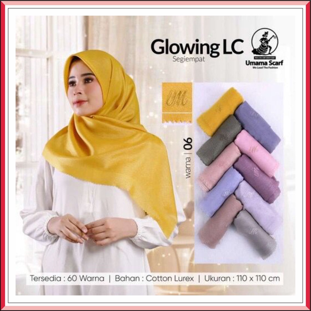 GLOWING LC • UMAMA SCARF - KERUDUNG POLOS SEGI EMPAT