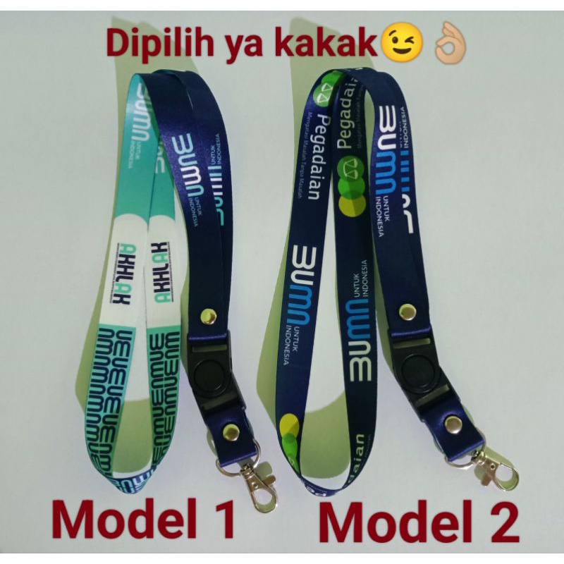 [READY STOK] Tali id card PEGADAIAN BUMN Satuan Lanyard Printing