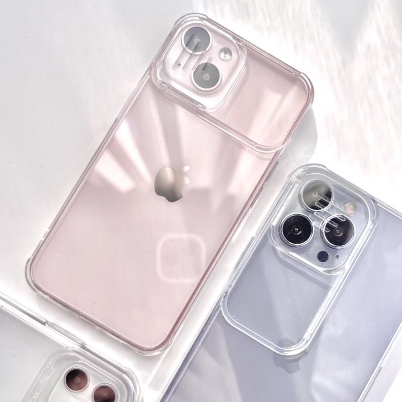 Case Air Bag Clear Slide Cmaera for iphone 13 12 Pro Max Mini 11 Pro Max 7 8 Plus X XS Max Softcase