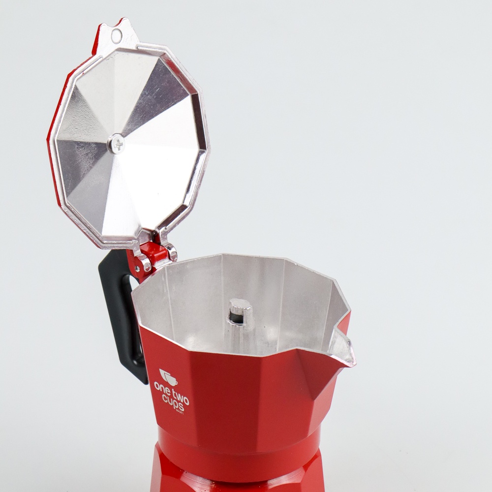 Coffee Maker Moka Pot Teko Stovetop Filter 150ml 3 Cups - MX001 - MXHZ01RE Red