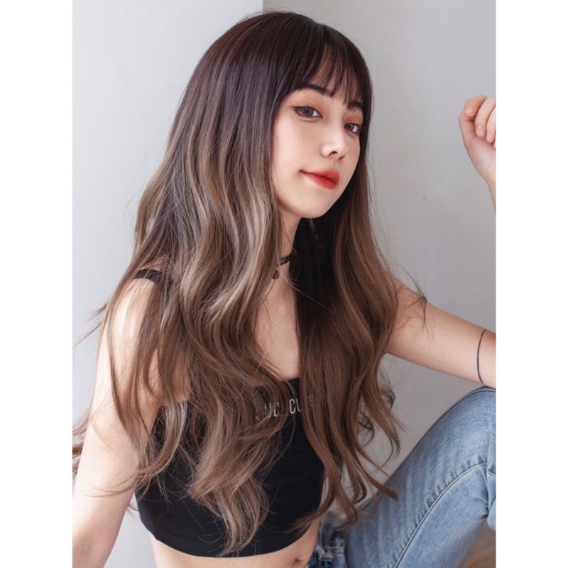 C0302 full wig korean layer wave ombre 65 cm