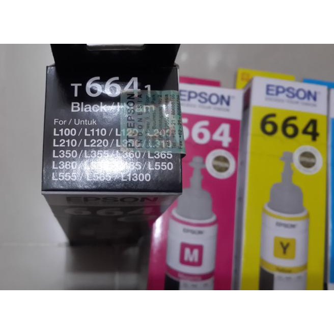 Tinta asli epson T 664/tinta ori L310/L380/L 385/L485/ - Hitam