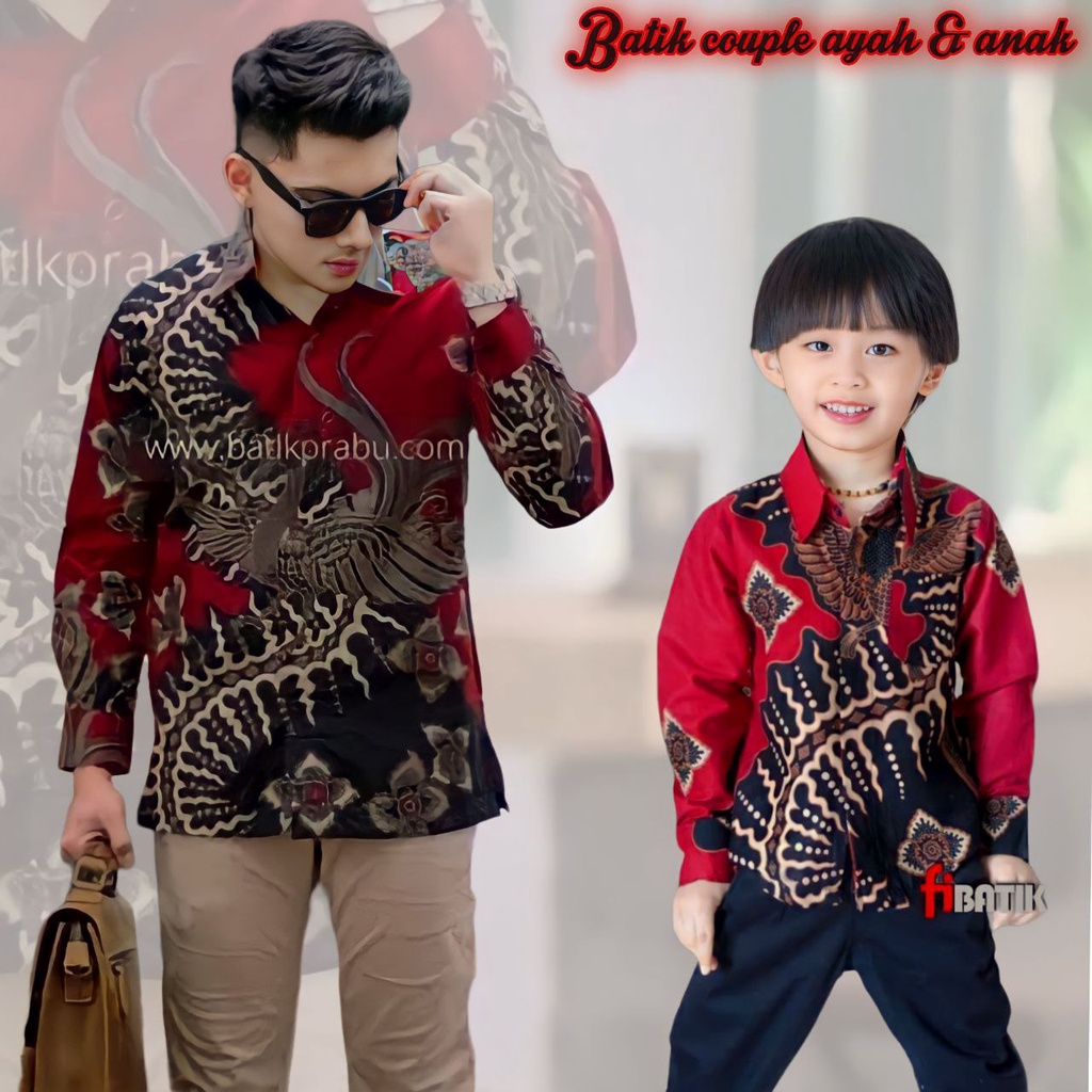 Batik Couple Ayah Dan Anak Laki Laki Modern/kemeja batik pria lengan panjang/Batik pria lengan panjang/Batik pria Lengan pendek/Batik anak laki laki/Batik pria jumbo