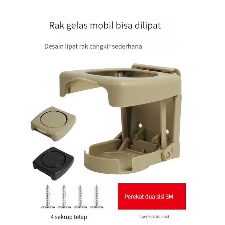 (ada stok, dikirim dari jakarta) Foldable Car Cup Holder tempat minum gelas mobil yang plaktis