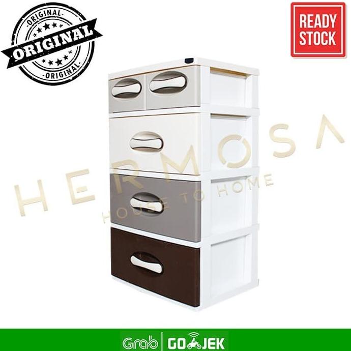 

Rovega Lemari Plastik Kharisma 4 Susun/CKH 440 - Gojek and Grab ONLY stock ready