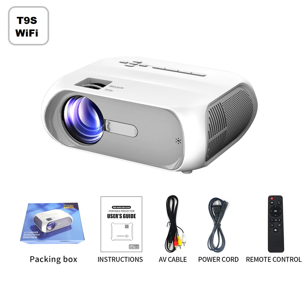 UNIC T9S SAME SCREEN WIFI Version - Full HD Projector 200 ANSI Lumens