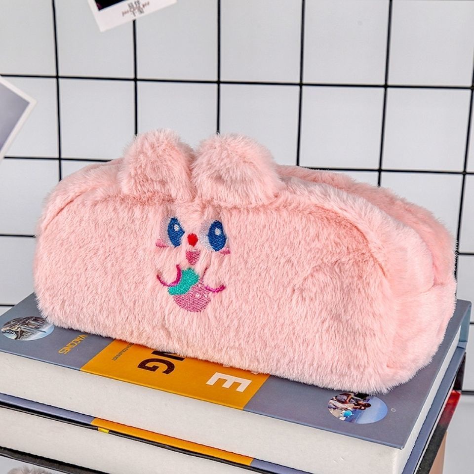 ♧☋♈Sera Net Merah Mewah Tas Pensil Kapasitas Besar Niche Gadis Lucu Korea Kotak Pensil Tas Alat Tulis Net Merah Nilai Tinggi