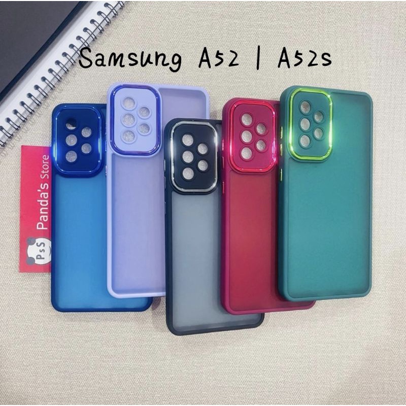 Case Samsung A52 | A52s 5G Metal Chrome Softcase Dove Premium Luxury PSS