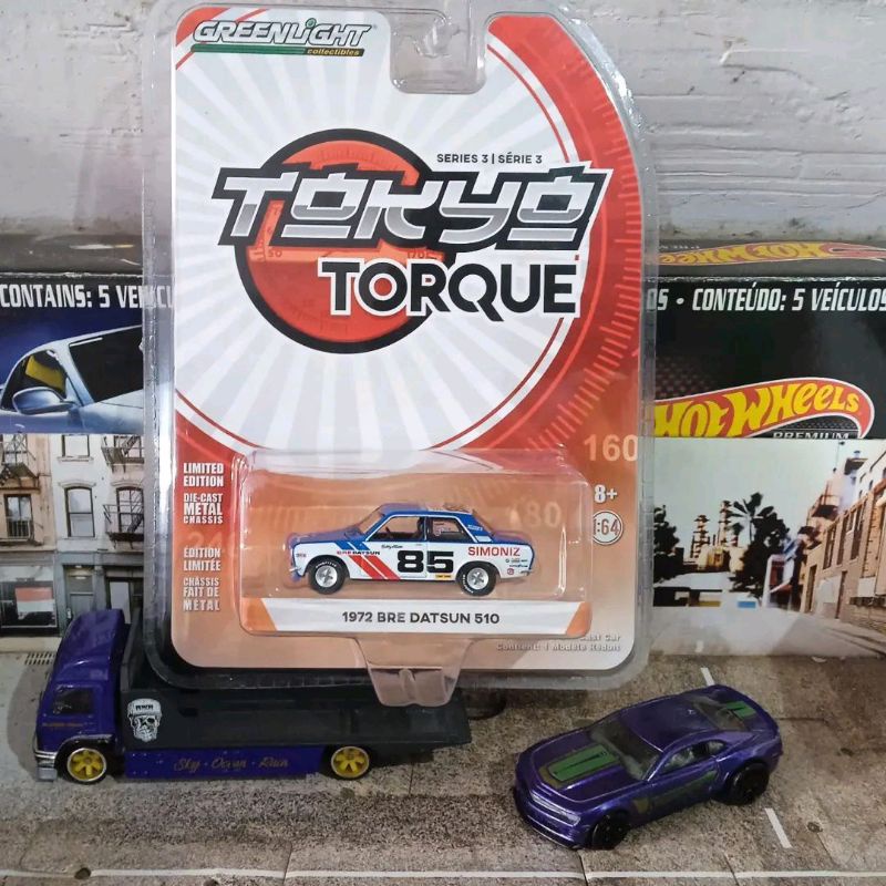 Greenlight Tokyo Torque 1972 BRE Datsun 510, 1972 Datsun 510 and 1971 BRE Datsun 510 Loose
